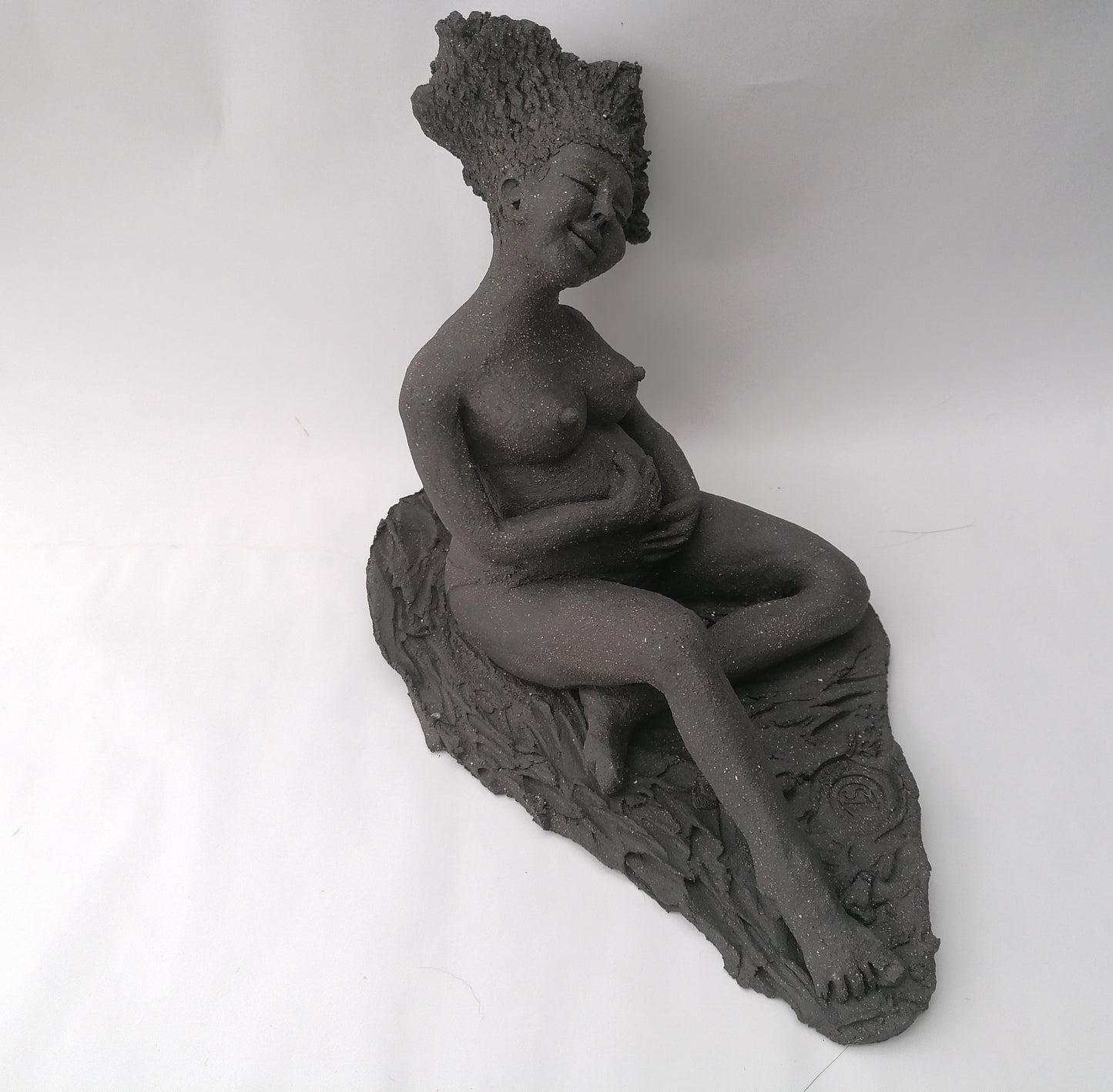 Femme enceinte Afro-Americaine nue by Sandrine De Zorzi